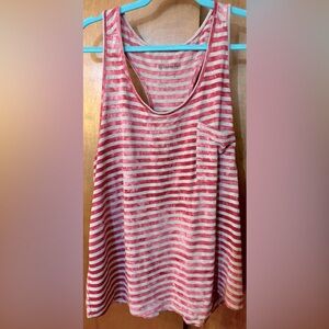 Element XL Tank Top - Red & Grey stripes